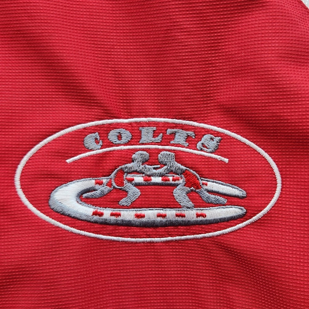 Champion Colts Windbreaker Pullover Jacket Men's XL Red White Hooded Vintage - Picture 6 of 12